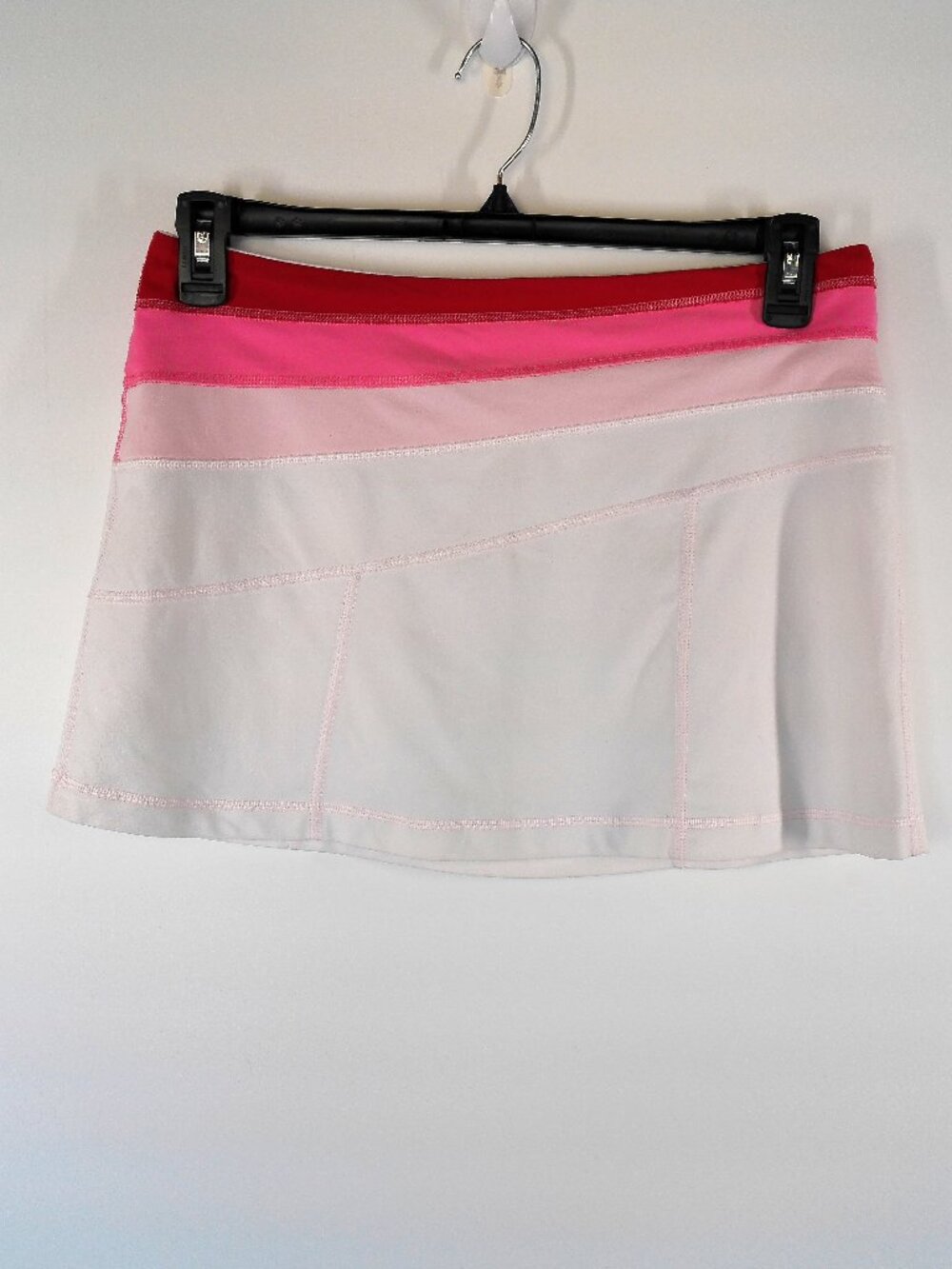 Lululemon Vintage Tennis Time Skirt Size Large White,Red,Pink Reversible